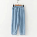 Thin Denim Casual Elastic Wide-Leg Loose Women Jeans Pants For Women Spring