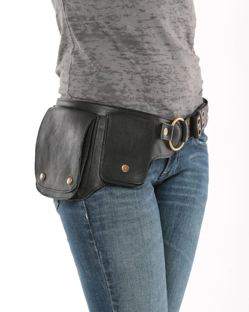 Drop Leg Thigh Bags For Women Fanny Pack Medieval Leather Utility Hip  Waist Belt Travel Outdoors Multi-layer Vintage Adjustable