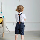 Baby Boy Wedding Outfit Newborn Baptism Suit Infant Formal Dress Clothing Set Toddler Christening Short Sleeve Summer