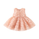 Formal Princess Baby Girl Dresses Summer Sleeveless Rose Dress