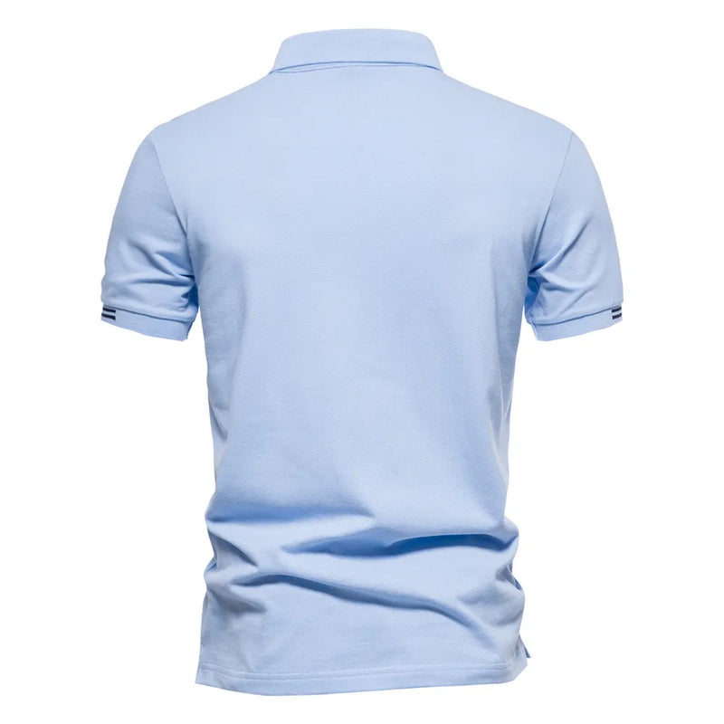 Cotton Men's Polo Shirts Casual Solid Short Sleeve Polo Shirts for Men Summer Clothing Men