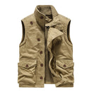 Autumn Winter Men's Fleece Warm Padded Vests Men Stand Collar Army Tactical Waistcoats Men Windbreaker Jackets