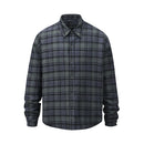 Plaid Winter Padded Jacket for Men and Women Lapel Baggy Casual