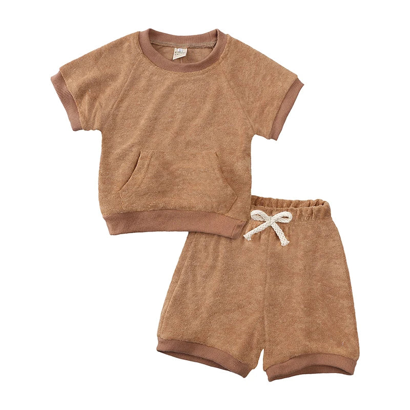 Summer Essentials Baby Boy Clothes Sets Girls Clothing Top T-Shirt Shorts Children Outfits For Kids