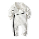 Baby Boys Gentleman Onesie Clothing Set Boys Outfit Formal Spring & Autumn Cotton Toddler Jumpsuit Zipper Infant