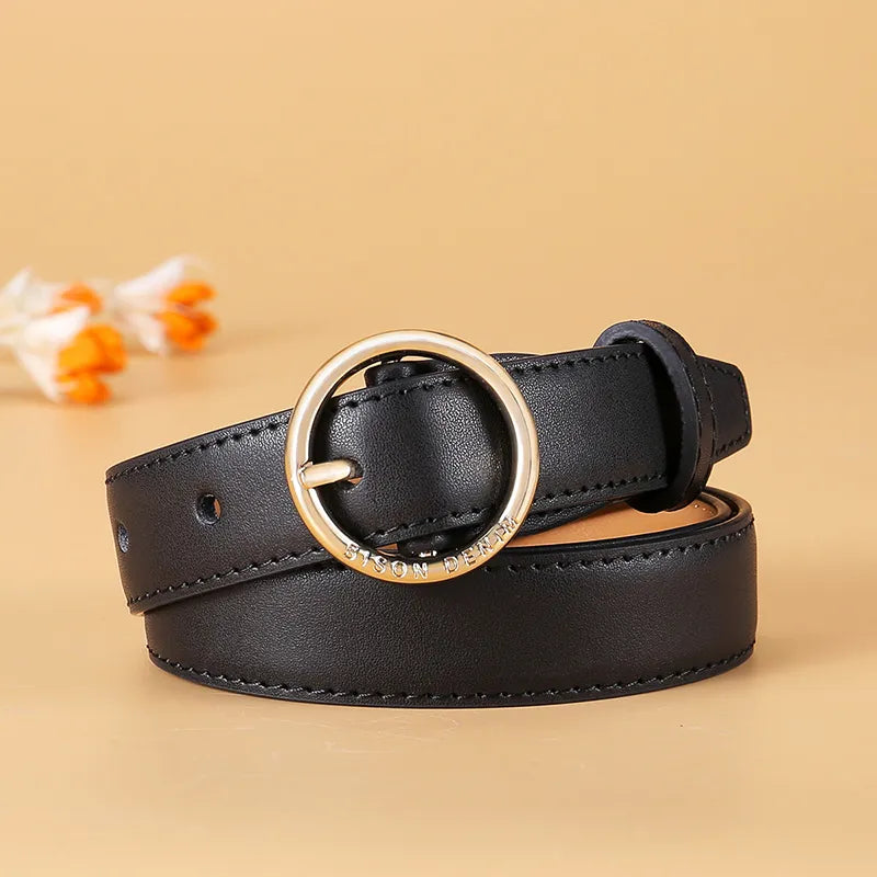 Women Belt Leather Classic Pin Buckle Straps Luxury Female Waistband For Jeans