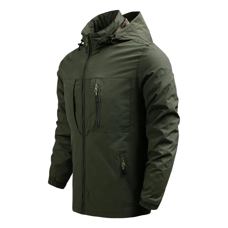 Hooded Jackets Men's Coats Winter Sweat-shirt Cold Coat Sweatshirt With Zipper Down Light