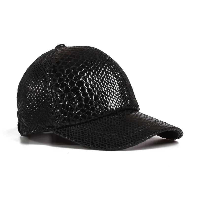 Genuine leather Hat For Men Autumn Winter Male Pattern Trend Baseball Caps Patent Leather