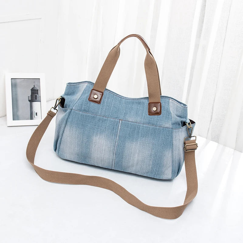 Luxury Bags for Women Large Capacity Handbag Denim Tote Bag Female Shoulder Bag