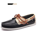 Men Casual Shoes Fashion Leather Docksides Boat Shoes British Style Lace Up Men Loafers Men Breathable Handmade