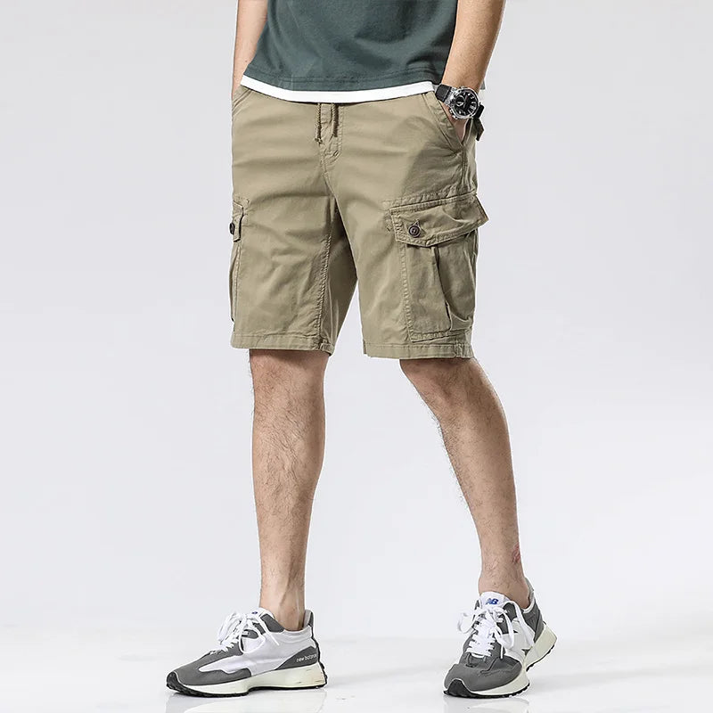 Men Summer Cargo Shorts Casual Tactical Shorts Men Cotton Breeches Shorts Male