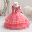 Butterfly Princess Dresses for Girls First Birthday Party Baby Kid's Dress Beading Lace Infant Ball Gown 0-4 Years