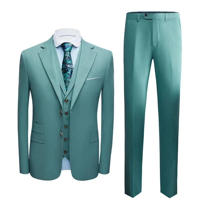 Men's Suits Green Men's Casual Suits Men's Wedding Dresses Large Size Men's Formal Suits