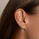 Drop Earring For Women Girls Double Studs Chain Tassel Piercing Earrings Jewelry Gift