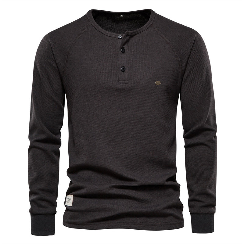 Men New Autumn Pullover Soft Sweater Mens Pure O-Neck Sweaters Button Pullovers Warm Slim Fit Male Clothing