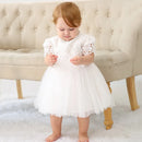 Baby Girl Christening Gown White Lace First Birthday Baptism Dress Infant Clothing