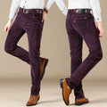 Men Corduroy Classic Straight Fit Flat Front Pants Cotton Trouser Stylish and Comfortable Pants