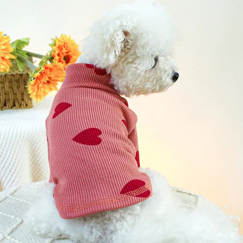 Puppy Sweater Winter Autumn Cat Desinger Pullover Pet Cute Cartoon Knitwear Small Dog Warm Clothes Yorkshire Pomeranian Poodle