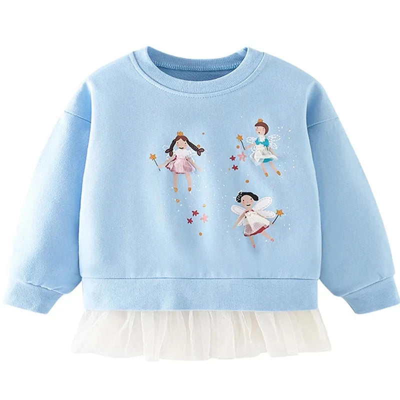 Autumn Kids Clothes Girls Sweatshirt Fairy Tops Cotton Kids Hoodies Children's Clothing