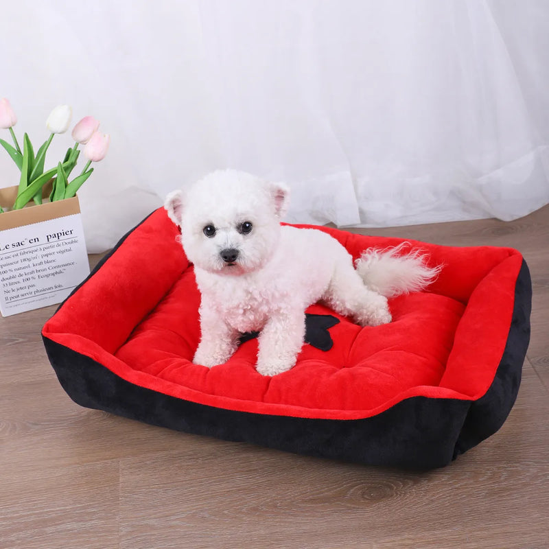 Pet Bed Medium Beds for Dogs Accessory Warm Accessories Pets Large Puppy Washable Mat Plush Big Small Basket Supplies Kennel