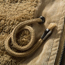Winter Men's Jacket Oversized Men Parkas Hooded Multi Pocket Thicken Fleece Jacket Men Clothing Coat