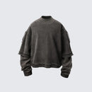 Distressed Washed T-shirt Man Chic Dark Punk Tees
