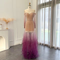 Mermaid Evening Dress for Wedding Elegant Long Sleeve See Through Formal Party Gown