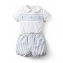 Baby Boy Hand Made Suit Summer Embroidery Boys Spanish Smocked Clothes Set