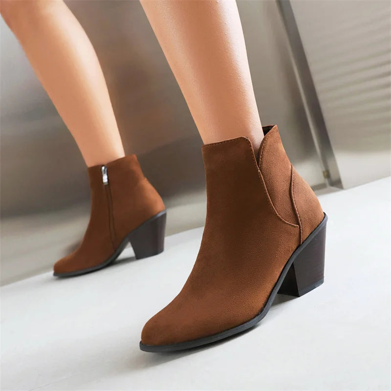 Ankle Boots For Women Elegant Party Dance Shoes Ladies Footwear Casual Winter Short Boots Spring