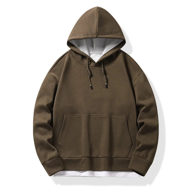 Spring Smooth-plate Hooded Men's Autumn Flow Oversized Pullover