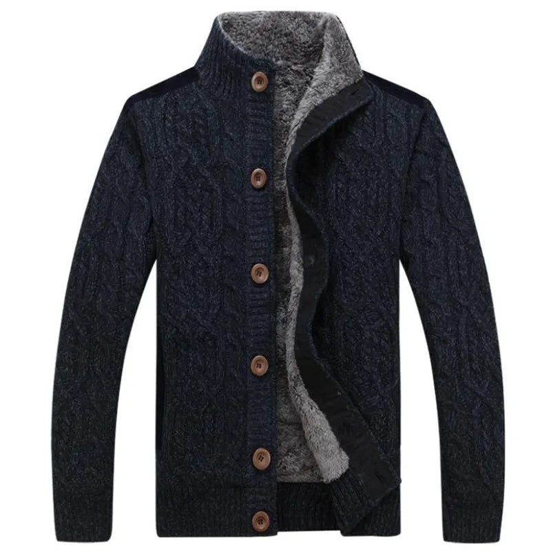 Winter Sweaters Man Cardigan Zipper Male Knitwear coats Thick warm sweaters Thicken cashmere