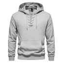 Casual Loose Solid Pattern Printed Hooded Sweatshirt Harajuku Street Hip Hop Men and Women Couple Hooded Sweatshirt