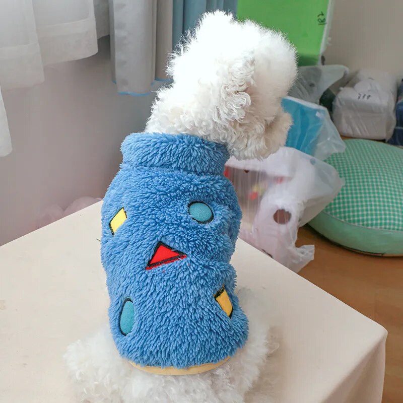 Autumn and Winter Pet Clothes Plush Warm Sweater Small and Medium-sized Dog Pullover