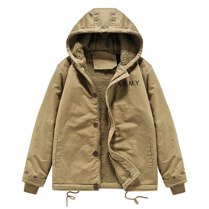 Vintage Winter Jacket Men Thick Warm Cashmere Liner Parka Male Outdoor Windbreaker Military Bomber Jackets