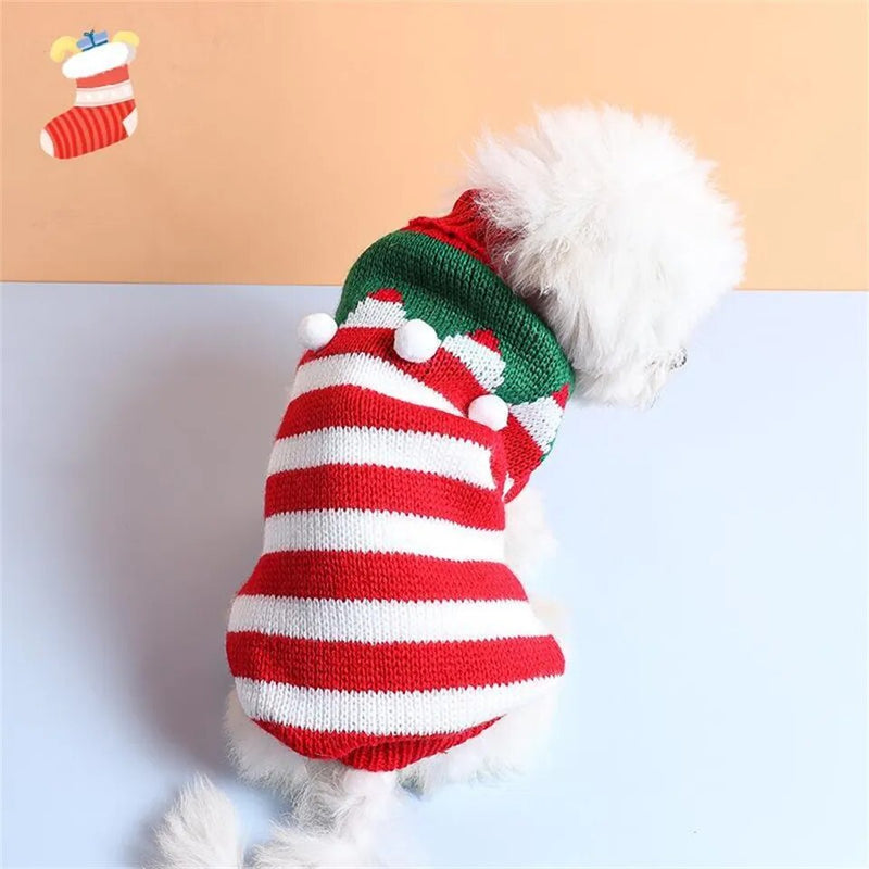Christmas Puppy Dog Sweaters for Small Medium Dogs Cats Clothes Chihuahua Vest Soft party clothes Winter Warm Pet Turtleneck
