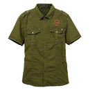 Summer Men Casual Shirt Embroidery Male Tooling Shirts Men Clothing Outdoor hunting