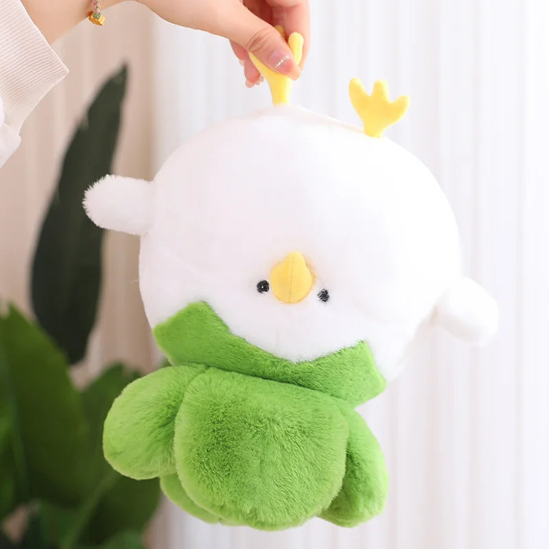 Kawaii Chicken Cabbage Plushies Stuffed White Bird Vegetable Plush Toys For Kids Lovely Girls Birthday Gifts Soft Animal Toy