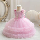 Butterfly Princess Dresses for Girls First Birthday Party Baby Kid's Dress Beading Lace Infant Ball Gown 0-4 Years