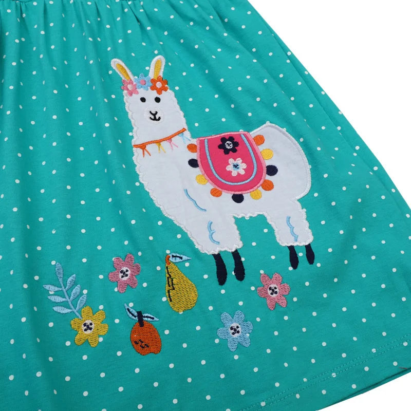 Girls Dresses Short Sleeve Dots Party Children's Clothes Toddler Frocks Costume