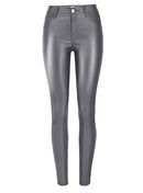 Spring Casual Leather Pants High Waist Ladies Pencil Skinny Jeans Pants Female Trousers Women Clothes Jeans