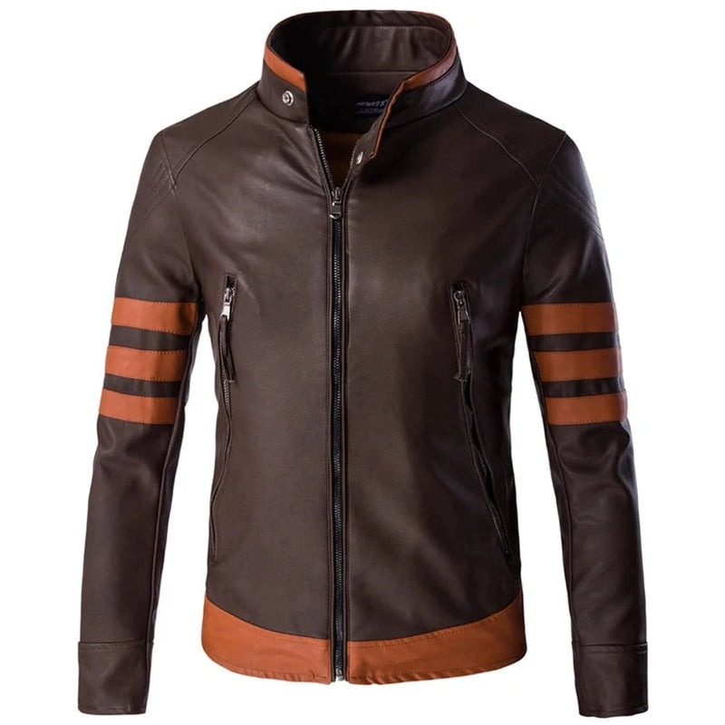 Jacket Men Motorcycle Biker Coat Male Causal Faux Leather Jacket Male Outerwear