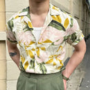 Floral Shirt Summer Beach Shirt Hip Hop Casual  Holiday Tops Men Hawaiian Shirt