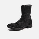 Designer Men Genuine Leather Chelsea Boots Spring Autumn Handmade High Top Shoes