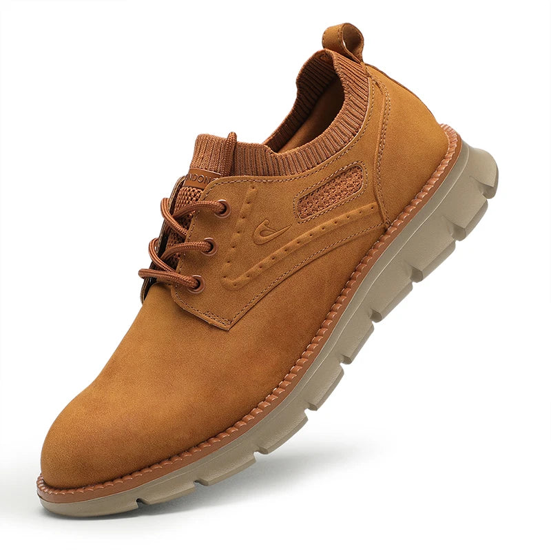 Spring Autumn Breathable Leather Casual Brogue Shoes Men Footwear