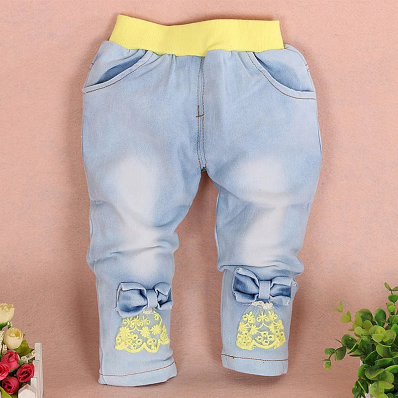 Baby Girls Denim Clothing Sets Dress Tops  Jacket and Jeans Trousers Autumn Clothing Baby Girl Suits