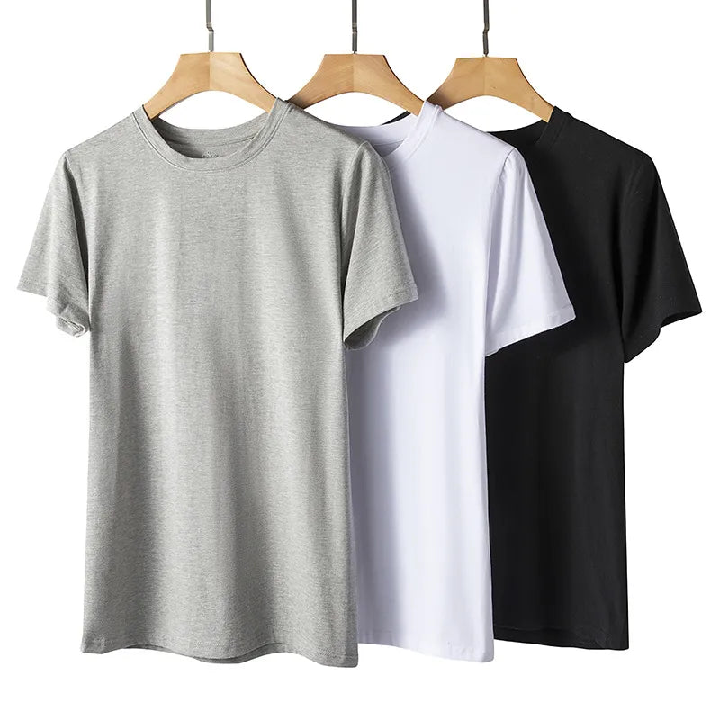 Cotton Summer Men‘s T-shirt Tops Tees Pure Men