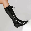 Autumn Winter high-heeled Women Boots Solid Pointed toe Punk heel Women's Boots