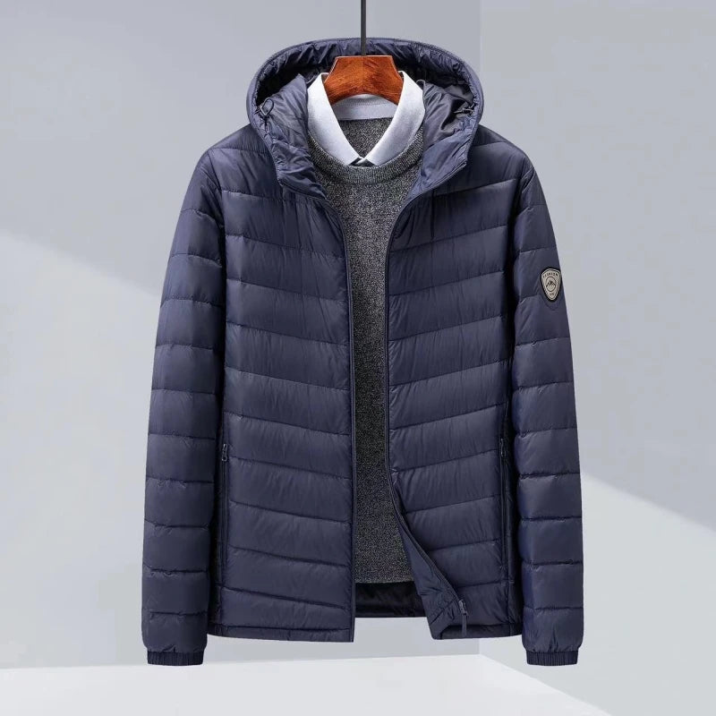 Duck Down Light and Handsome Trend Autumn and Winter Stand Collar Short Down Jacket