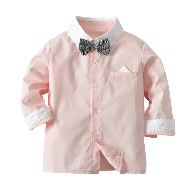 Boys Suits Children Suits For Boy Clothes Suits For Wedding Formal Party Solid Baby Shirt Pants Kids Boy Outerwear