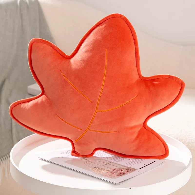 Home Decor Cushion Simple Style Maple Leaf Ginkgo Butterfly Cloud Shape Throw Pillow Office Sofa Decoration  Soft
